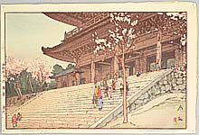 Hiroshi Yoshida 1876-1950 - Chion-in Temple - artelino Art Auctions. Hiroshi Yoshida 1876-1950 - Chion-in Temple
