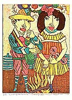 Yuji Hiratsuka born 1954 - Companions - Couple - artelino Art Auctions. Yuji Hiratsuka born 1954 - Companions - Couple