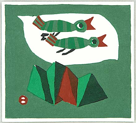 Umetaro Azechi 1902-1999 - Birds over Mountains
