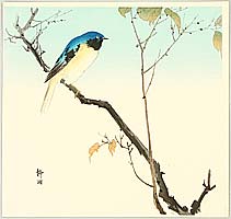 Seiko active ca. 1890 - 1900 - Blue Bird on a Branch - artelino Art Auctions. Seiko active ca. 1890 - 1900 - Blue Bird on a Branch