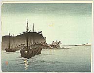 Yoshimune Arai 1873-1945 - Boats in the Evening - artelino Art Auctions. Yoshimune Arai 1873-1945 - Boats in the Evening