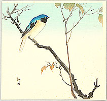 Seiko active ca. 1890 - 1900 - Blue Bird on a Branch - artelino Art Auctions. Seiko active ca. 1890 - 1900 - Blue Bird on a Branch