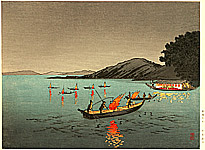 Yoshimune Arai 1873-1945 - Cormorant Fishing - artelino Art Auctions. Yoshimune Arai 1873-1945 - Cormorant Fishing