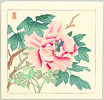 Chikuseki active ca. 1900 - Peony and Butterfly - artelino Art Auctions. Chikuseki active ca. 1900 - Peony and Butterfly