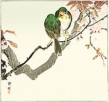 Seiko active ca. 1890 - 1900 - Blue Bird on a Branch - artelino Art Auctions. Seiko active ca. 1890 - 1900 - Blue Bird on a Branch