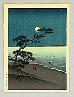 Yoshimune Arai 1873-1945 - Suma Beach at Night - artelino Art Auctions. Yoshimune Arai 1873-1945 - Suma Beach at Night
