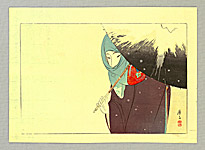 Eisen Tomioka 1864-1905 - Snowy Day - artelino Art Auctions. Eisen Tomioka 1864-1905 - Snowy Day