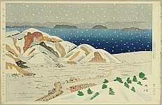 Hideo Nishiyama born 1911 - Snow in Makino - artelino Art Auctions. Hideo Nishiyama born 1911 - Snow in Makino