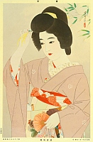 Shinsui Ito 1898-1972 - Beauty and Hair Ornament - artelino Art Auctions. Shinsui Ito 1898-1972 - Beauty and Hair Ornament