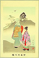 Shuntei Miyagawa 1873-1914 - Outing - Yukiyo no Hana - artelino Art Auctions. Shuntei Miyagawa 1873-1914 - Outing - Yukiyo no Hana