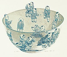 Dai Jia born in 1985 - Chinese Blue Bowl with Hundred Children 1 - artelino Art Auctions. Dai Jia born in 1985 - Chinese Blue Bowl with Hundred Children 1