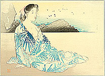 Hanko Kajita 1870-1917 - On a Beach - artelino Art Auctions. Hanko Kajita 1870-1917 - On a Beach