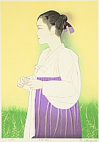 Ryusei Okamoto born 1949 - Korean Beauty - First Love, No.7 - artelino Art Auctions. Ryusei Okamoto born 1949 - Korean Beauty - First Love, No.7