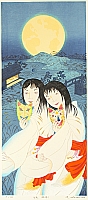 Ryusei Okamoto born 1949 - White Fox - Temptation - artelino Art Auctions. Ryusei Okamoto born 1949 - White Fox - Temptation