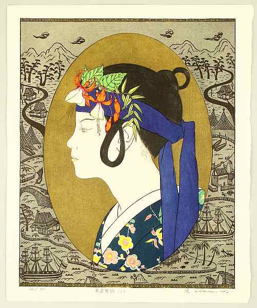 Ryusei Okamoto born 1949 - South Island Festival Girl - C