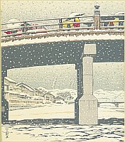 Nisaburo Ito 1910-1988 - Snowy Day - artelino Art Auctions. Nisaburo Ito 1910-1988 - Snowy Day