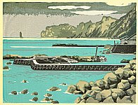 Yasushi Omoto born 1926 - Sunset at Shakotan - Twenty-one Views of Ezo - artelino Art Auctions. Yasushi Omoto born 1926 - Sunset at Shakotan - Twenty-one Views of Ezo
