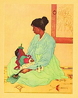 Elizabeth Keith 1887-1956 - Korean Mother and Child - artelino Art Auctions. Elizabeth Keith 1887-1956 - Korean Mother and Child