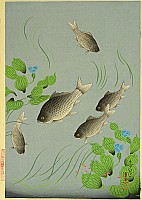 Bakufu Ono 1888-1976 - Crucian Carp - artelino Art Auctions. Bakufu Ono 1888-1976 - Crucian Carp