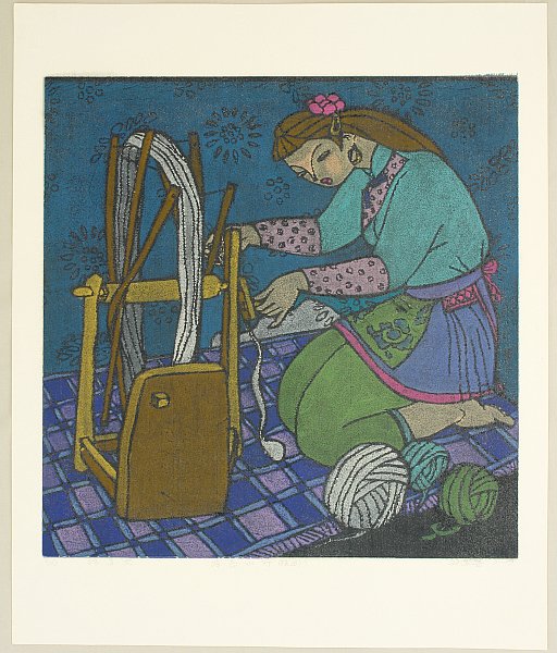 Liu Suying born 1957 - Spinning Woman - artelino Art Auctions. Liu Suying born 1957 - Spinning Woman