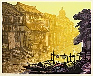 Liu Suying born 1957 - Fishing Boat in Sunset - artelino Art Auctions. Liu Suying born 1957 - Fishing Boat in Sunset