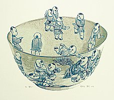 Dai Jia born 1985 - Chinese Blue Bowl with Hundred Children 1