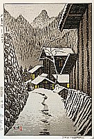 Shiro Kasamatsu 1898-1992 - Dusk at Minakami - artelino Art Auctions. Shiro Kasamatsu 1898-1992 - Dusk at Minakami