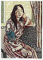 Li Deling born 1982 - Girl Sitting Next to Window - artelino Art Auctions. Li Deling born 1982 - Girl Sitting Next to Window