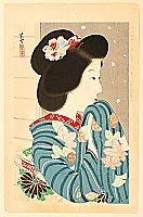 Shiun Kondo active in 1910-30s - November - Collection of New Ukiyoe Style Beauties - artelino Art Auctions. Shiun Kondo active in 1910-30s - November - Collection of New Ukiyoe Style Beauties