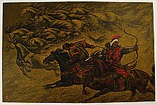 Jie Rentai born 1947 - Fetch Back Eight Horses - artelino Art Auctions. Jie Rentai born 1947 - Fetch Back Eight Horses