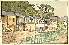 Hiroshi Yoshida 1876-1950 - Small Town in Chugoku - artelino Art Auctions. Hiroshi Yoshida 1876-1950 - Small Town in Chugoku