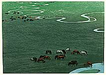 Jie Rentai born 1947 - A Stream Flows Through Grass Land