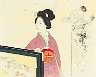 Hanko Kajita 1870-1917 - Beauty and Writer - artelino Art Auctions. Hanko Kajita 1870-1917 - Beauty and Writer