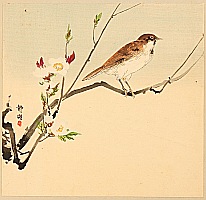 Seiko active ca. 1890 - 1900 - Bird and White Plum - artelino Art Auctions. Seiko active ca. 1890 - 1900 - Bird and White Plum
