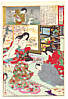 Chikanobu Toyohara 1838-1912 - Azuma Nishiki Chuya Kurabe - artelino Art Auctions. Chikanobu Toyohara 1838-1912 - Azuma Nishiki Chuya Kurabe