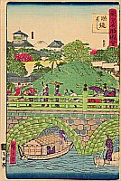 Hiroshige III Utagawa 1842-1894 - Eyeglasses Bridge - Famous Places of Tokyo - artelino Art Auctions. Hiroshige III Utagawa 1842-1894 - Eyeglasses Bridge - Famous Places of Tokyo