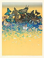 Chizuko Yoshida born 1924 - Butterflies on a Beach - artelino Art Auctions. Chizuko Yoshida born 1924 - Butterflies on a Beach