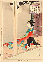 Shuntei Miyagawa 1873-1914 - Lady by Moonlilght - Fuzoku Tsu - artelino Art Auctions. Shuntei Miyagawa 1873-1914 - Lady by Moonlilght - Fuzoku Tsu