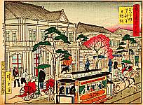 Hiroshige III Utagawa 1842-1894 - Nihonbashi - Kokon Tokyo Meisho - artelino Art Auctions. Hiroshige III Utagawa 1842-1894 - Nihonbashi - Kokon Tokyo Meisho