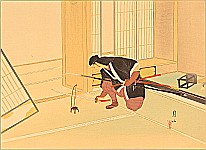 Ogata Getsuzan 1859-1920 - Samurai with Sword - artelino Art Auctions. Ogata Getsuzan 1859-1920 - Samurai with Sword