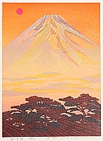Yuji Watanabe born 1941 - Mt.Fuji in Evening Glow - artelino Art Auctions. Yuji Watanabe born 1941 - Mt.Fuji in Evening Glow