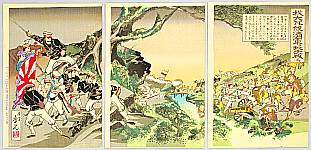 Toshimitsu Kobayashi active 1880-1900 - Scouts - Sino-Japanese War - artelino Art Auctions. Toshimitsu Kobayashi active 1880-1900 - Scouts - Sino-Japanese War