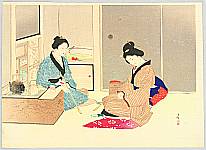 Toshimine Tsutsui 1863-1934 - Conversation - artelino Art Auctions. Toshimine Tsutsui 1863-1934 - Conversation