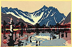 Susumu Yamaguchi 1897-1983 - Mountain Lake - artelino Art Auctions. Susumu Yamaguchi 1897-1983 - Mountain Lake