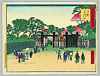 Hiroshige II Utagawa 1829-1869 - Black Gate at Ueno - Kokon Tokyo Meisho - artelino Art Auctions. Hiroshige II Utagawa 1829-1869 - Black Gate at Ueno - Kokon Tokyo Meisho