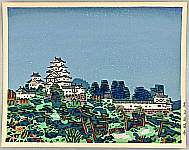 Okiie Hashimoto 1899-1993 - Himeji Castle in Spring - artelino Art Auctions. Okiie Hashimoto 1899-1993 - Himeji Castle in Spring
