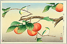 Gakusui Ide 1899-1992 - Persimmon and Japanese White Eye - artelino Art Auctions. Gakusui Ide 1899-1992 - Persimmon and Japanese White Eye