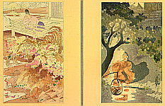 Hiromitsu Nakazawa 1874-1964 - The Tale of Genji - 28 - artelino Art Auctions. Hiromitsu Nakazawa 1874-1964 - The Tale of Genji - 28