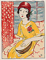 Yumeji Takehisa 1884-1934 - Girl in the Evening. - artelino Art Auctions. Yumeji Takehisa 1884-1934 - Girl in the Evening.