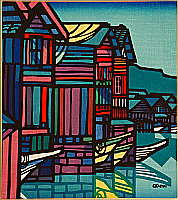 Clifton Karhu 1927-2007 - Ine Harbor - artelino Art Auctions. Clifton Karhu 1927-2007 - Ine Harbor